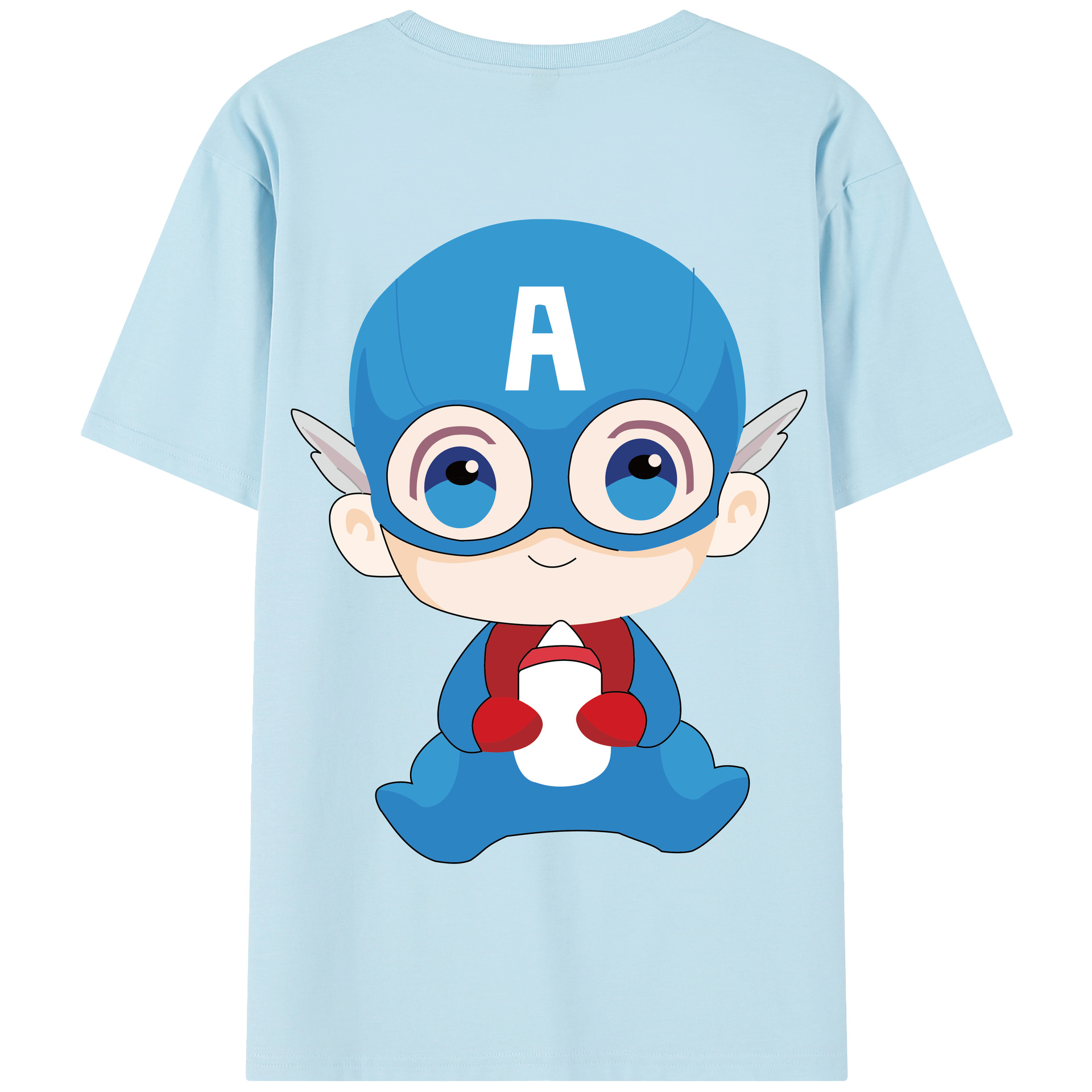 （画像用） アベンジャーズ The Avengers 綿100％半袖Tシャツ（背面プリント）